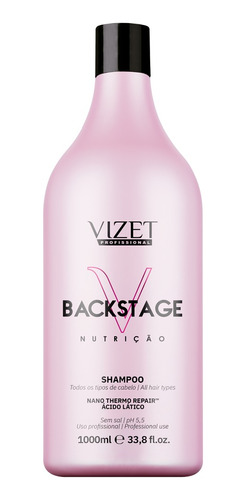 Shampoo Backstage Nutrição Vizet Pro 1000 Ml