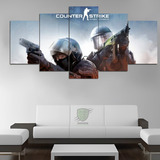 Quadro Decorativo 115x60 Counter Strike Céu 5pçs Csgo