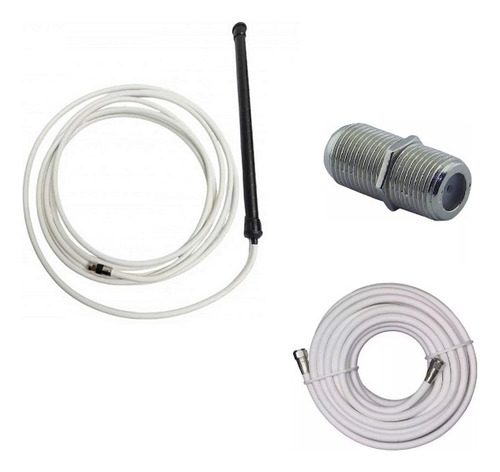 Antena Hd Alta Definicion Exterior+coaxial 10 Metros+grampas