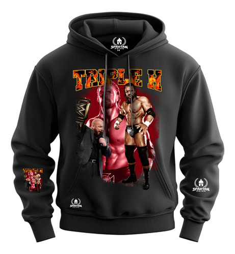Sudadera Negra Hhh De Wwe Raw