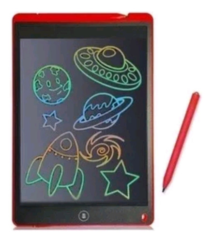 Lousa Mágica Tela Lcd 12 Polegadas Tablet Infantil Desenhar Cor Vermelho