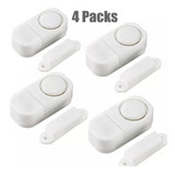 Pack X4 Alarma Sensor Magnetico Para Puertas Y Ventanas