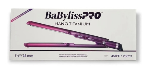 Plancha Babyliss Profesional Nano Titanium 450°f Placas1 1/2
