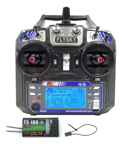 Sistema De Radio Fs-i6 2.4ghz De 6 Canales