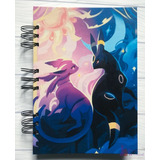 Cuaderno Artesanal A5 Pokémon - Espeon Y Umbreon