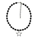 Collar De Perlas Con Estrella Punk Y2k Dark Gótico Aesthetic