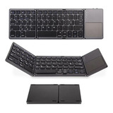 Teclado Bt Inalámbrico Plegable Ultra Delgado Con Touchpad .