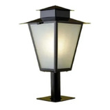 Poste Luminaria Balizador De Jardim Colonial P1 Preto Ideal