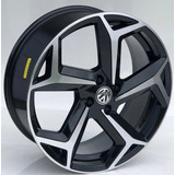 Rodas Polo Rline Fiesta Ecosport Aro 18x6 4x108 (jogo)+bicos Cor Preto Diamantado