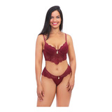 Lingerie Sensual Plus Size Kit Sutiã Calcinha Fio Sexy Luxo