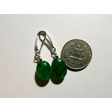 Aretes De Esmeralda Colombiana En Plata 7.25