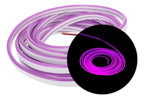 Manguera Luces Neon Led Flexible Color Fijo 1 Mts Violeta