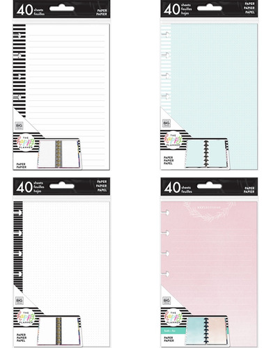 40 Hojas Repuestos Libreta Mini Happy Planner Cuaderno Chica