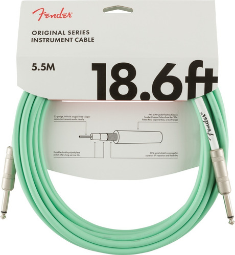 Cable Fender De Instrumento Serie Original, 18.6 Verde Surf