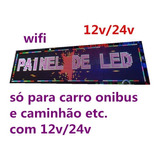 Painel Letreiro P5 68x20 Rgb Interno 12v/24v Wifi