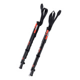 Set 2 Bastones De Trekking Plegables Kano 44/115/135 Cm Color Negro