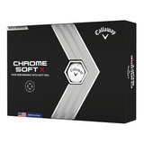 Pelota De Golf Callaway Chrome Soft X - Blanca / Docena Color Blanco
