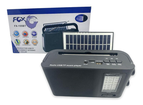 Radio Am/fm/sw Recargable Bluetooth Energía Solar