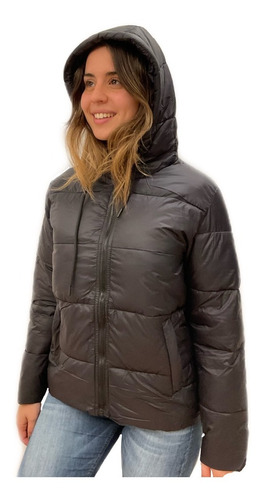 Campera Zurich Puffer Impermeable Nylon Mujer Importada