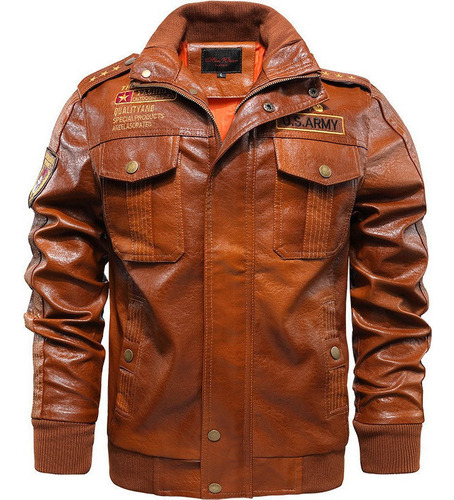 .. Chaqueta De Cuero Pu Para Motocicleta Para Hombre