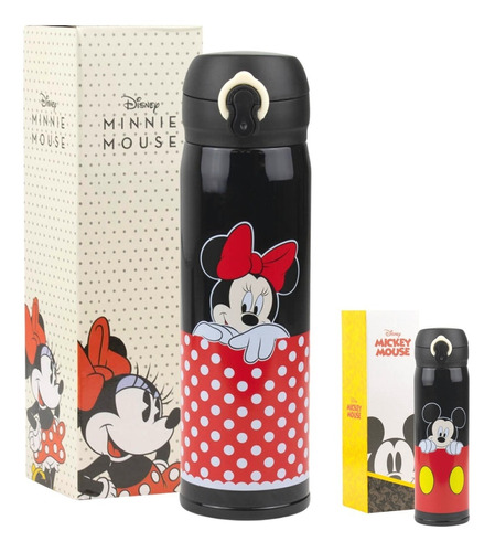 Garrafa Térmica 400ml Café Água Quente Frio Mickey Minnie