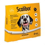 Coleira Antiparasitário Para Pulga Msd Saúde Animal Scalibor Antiparasitaria Para Cachorro, Cães, Caes, Pet De 1kg A 60kg Cor Branca