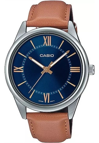 Reloj Casio Mtpv005 L2b5 Hombre Correa Números Romanos 