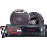 Autoestéreo + Bocinas 6.5 Radio Fm Mp3 Auxliar Usb Bluetooth