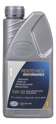 Aceite Motor Pentosin 5w30 100% Sintetico, 2 Pz De 1 Lt