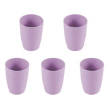 Juego De 5 Vasos Reutilizables J Plastic Cups Con Pajitas Mu