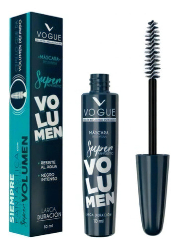 Vogue Máscara De Pestañas Super Fantastic Volumen Negro