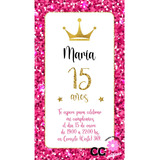 Invitación Digital Cumpleaños Corona Princesa 15 Años 