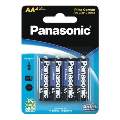 Pilha Comum Panasonic AA - ct c\u002F04 unidades | MercadoLivre