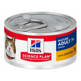 Alimento Hill's Science Diet Mature Adult 7+ Para Gato Adulto Sabor Pavo En Lata De 156g