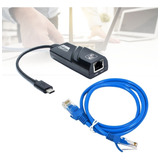 Adaptador Placa Rede Conversor Usb Tipo C Rj45 Lan+ Cabo 3m