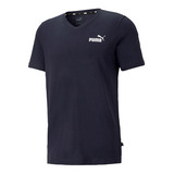 Camiseta Puma Essentials V-azul