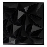 Panel 3d Pvc Decorativo 50 X 50 Cm Diamond D099 Negro 1 Pza Color Negro Mate