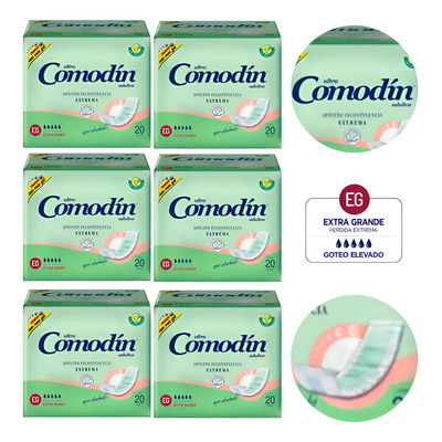 Comodin Apósitos Incontinencia Extrema Xg X 120 Unidades | Envío gratis