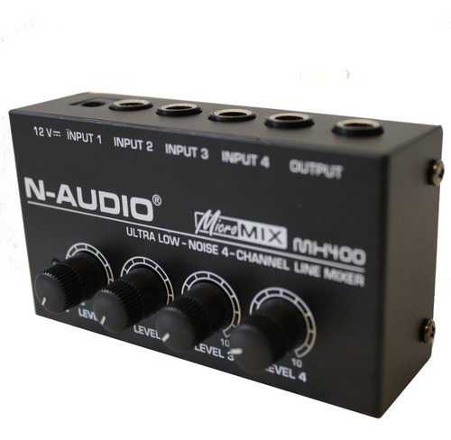 Mixer Dj N-audio Mx400 Mini De Linea 4 Canales Procesador