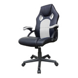 Sillón Pro Gamer Momentum - Desillas Color Negro Con Blanco