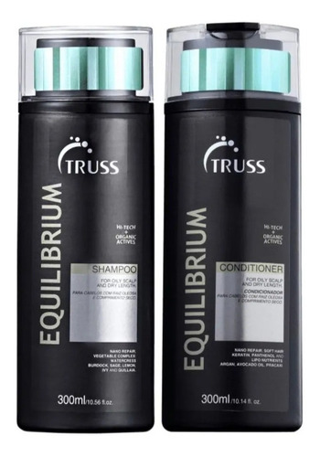 Kit Equilibrium Shampoo 300ml, Condicionador 300ml Truss