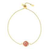 Pulsera Cisne Cristales Enchape Oro 18k