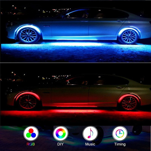 Luz De Atmósfera Impermeable Del Chasis Rgb Automotriz