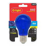 Lâmpada Filamento Led 4w E27 A60 Transparente Azul Bivolt | 127v - 220v