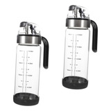 2 Porta Azeite Vinagre Galheteiro Inox Cozinha 500ml C/ Alça