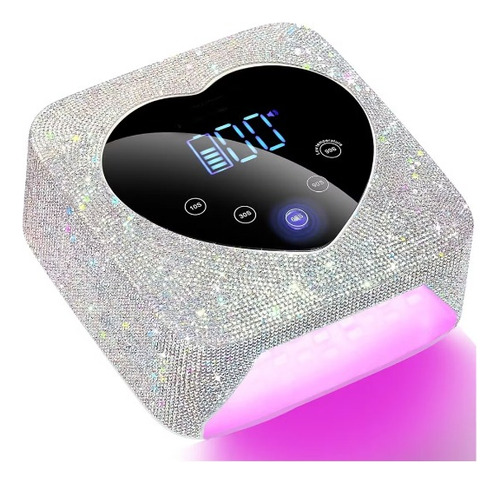  Lampara De Uñas Uv Led X20  Recargable Temporizador Lcd