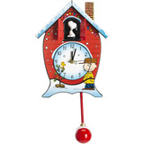 Reloj De Pared Cuckoo Snoopy De Navidad