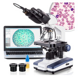 Microscopio Compuesto Binocular Digital 40x-2500x Led Con Et