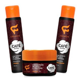 Kit 6 Shampoo 6 Condicionador 6 Máscara Café Bomba