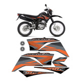 Kit Adesivos Yamaha Lander 250 2012 Preta 10364